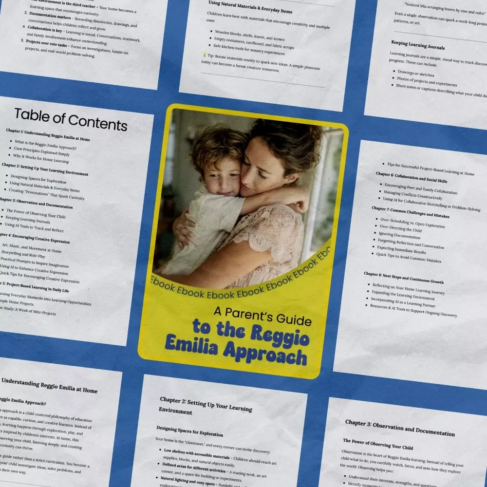 A Parent’s Guide to the Reggio Emilia Approach – How to Do Reggio Emilia Approach at Home | Homeschool Learning eBook, Creative Learning Guide for Parents