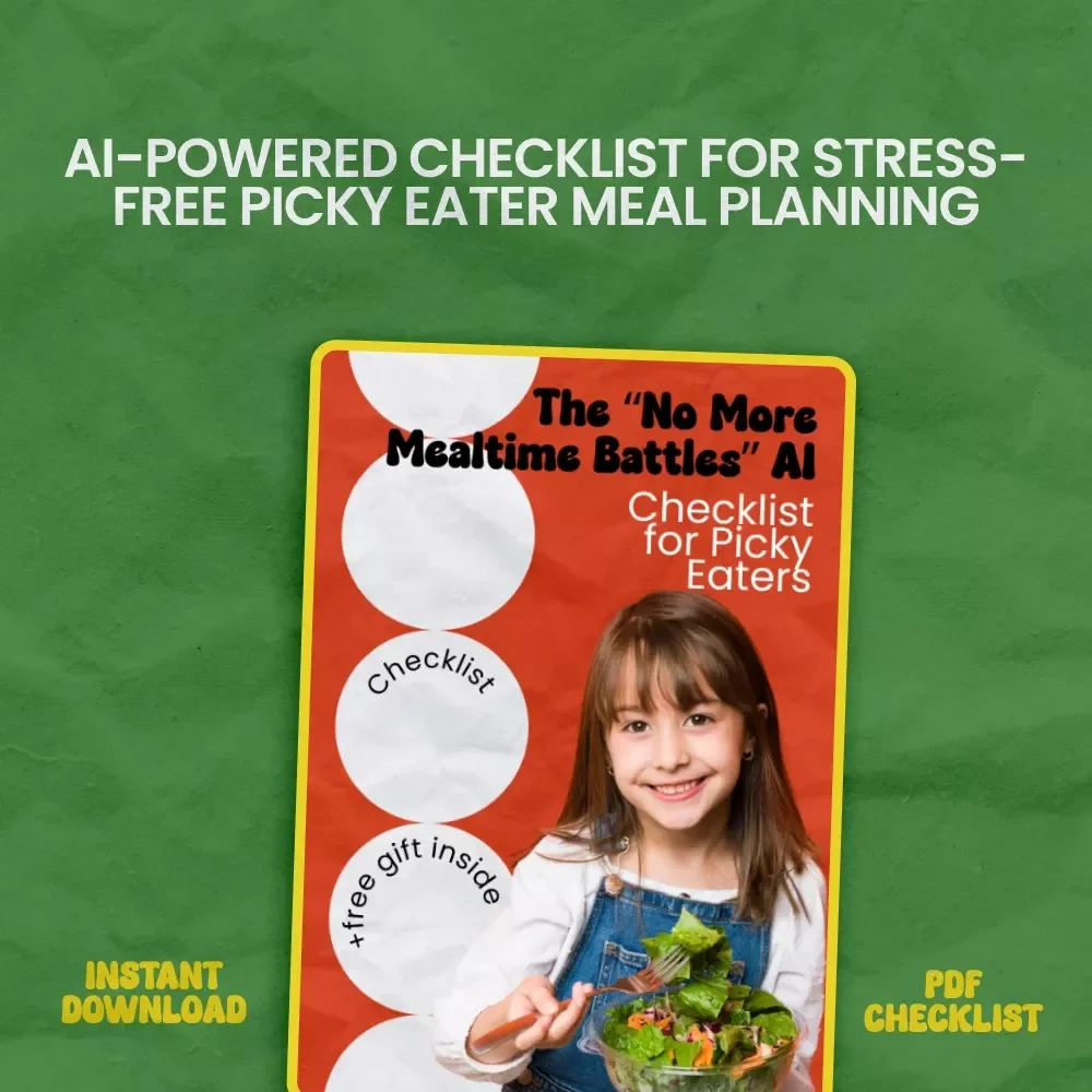 The “No More Mealtime Battles” AI Checklist for Picky Eaters – Smart AI to Help with Picky Eater Meal Ideas, Stress-Free Family Meal Planning Guide