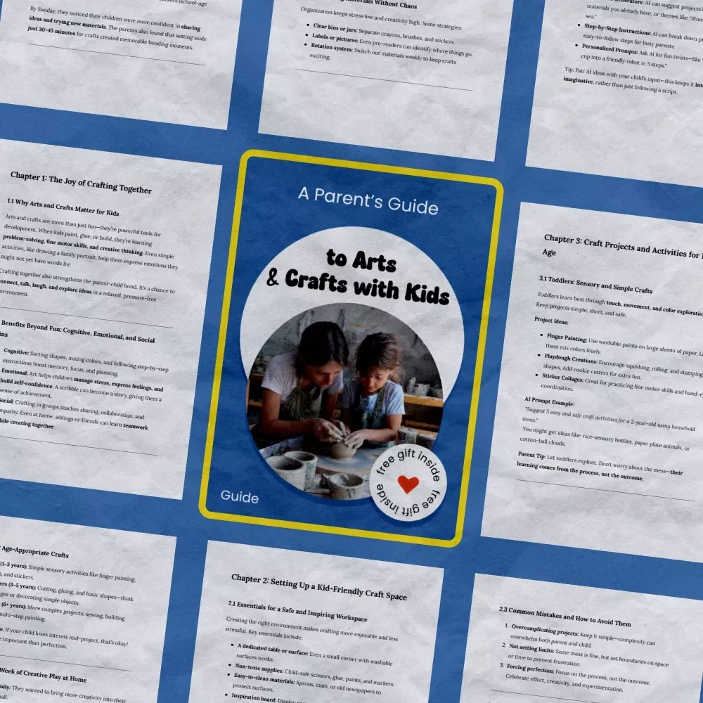 A Parent’s Guide to Arts & Crafts with Kids – How to Do Arts and Crafts with Kids, Fun Creative Activities, DIY Projects for Toddlers, Preschoolers, and School-Age Children
