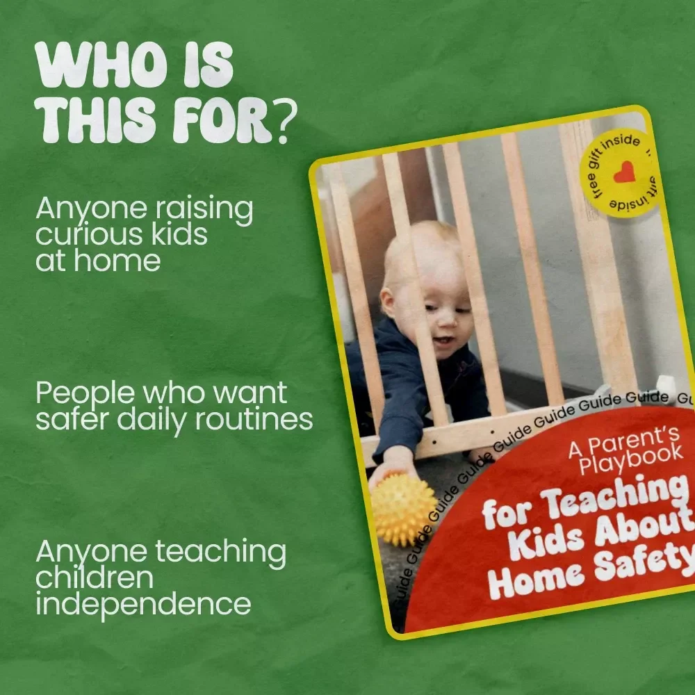 A Parent’s Playbook for Teaching Kids About Home Safety | Practical Guide on how to teach kids about home safety, Family Safety eBook, Childproofing Checklist & Learning Activities