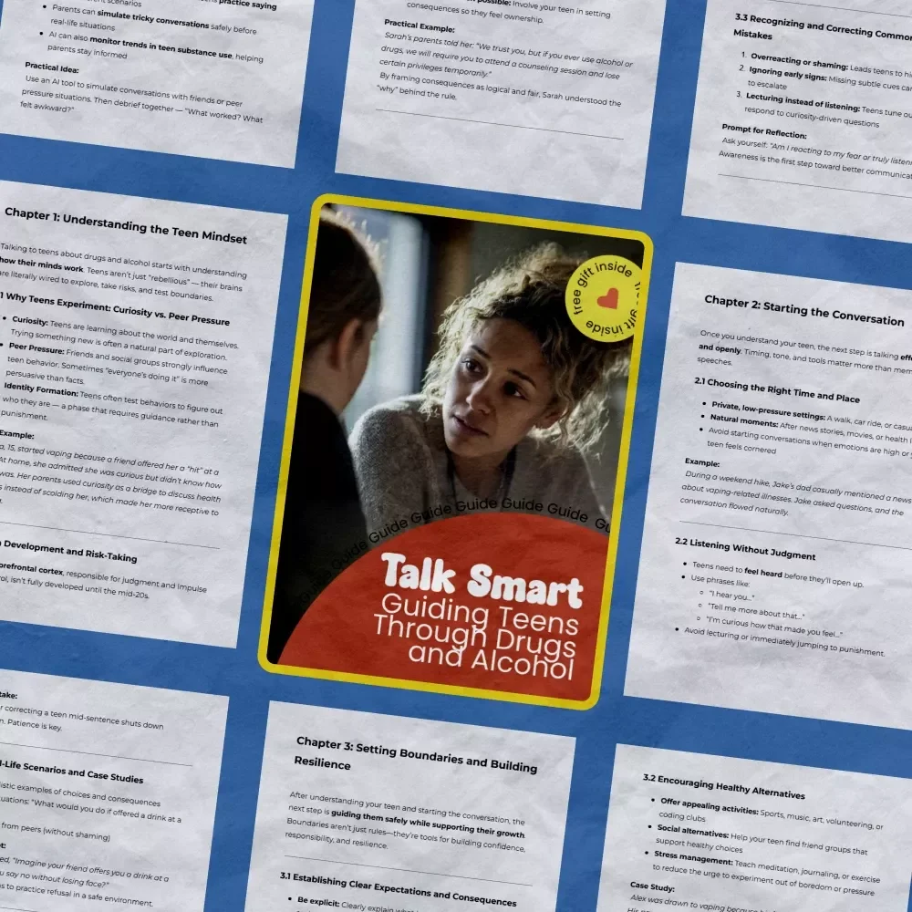 Talk Smart: Guiding Teens Through Drugs and Alcohol | How to Talk to Teen About Drugs and Alcohol Guide for Parents, Communication Toolkit, Digital Download