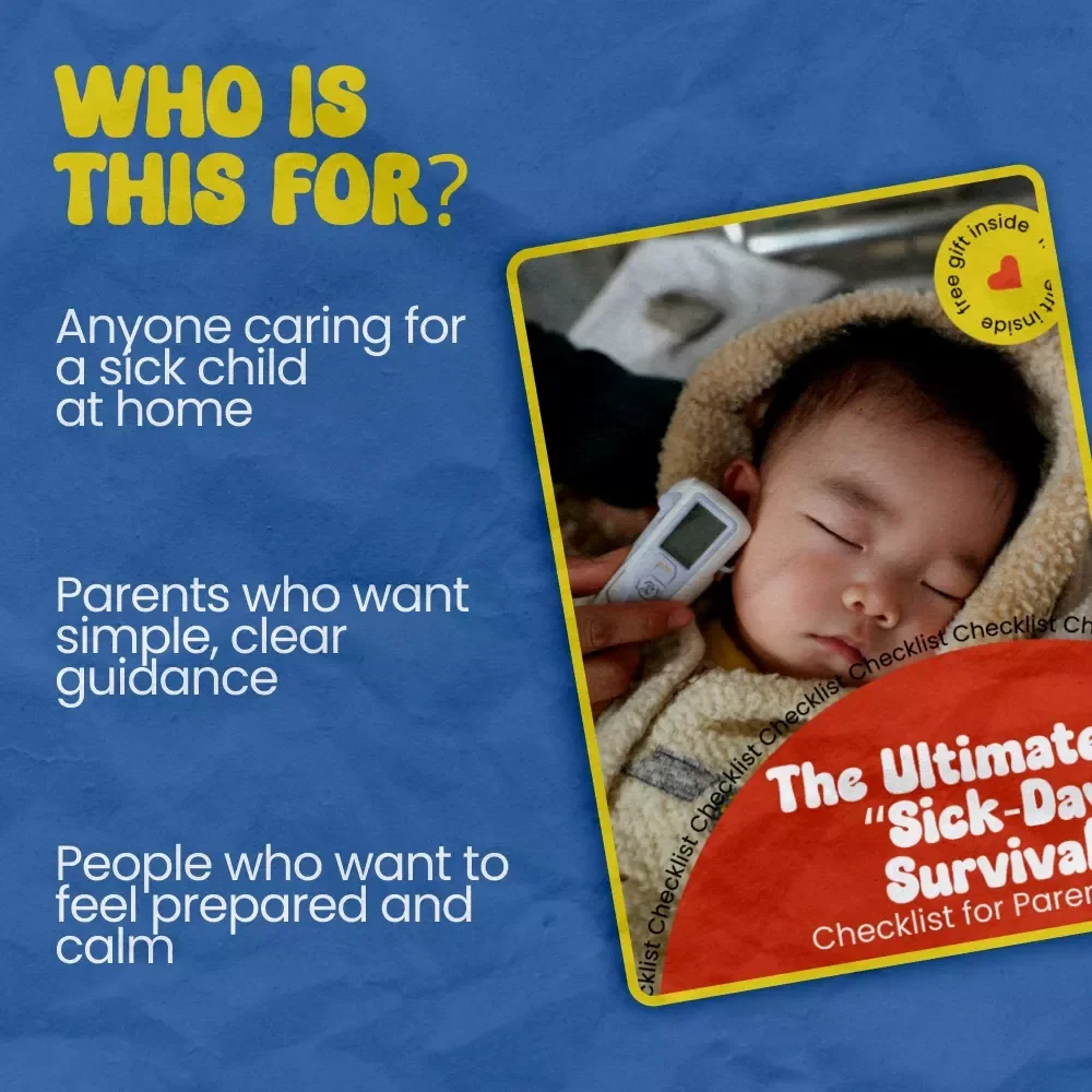 The Ultimate “Sick-Day Survival” Checklist for Parents | How to Care for a Sick Child at Home Printable Guide | Mom Life Emergency Prep Kit