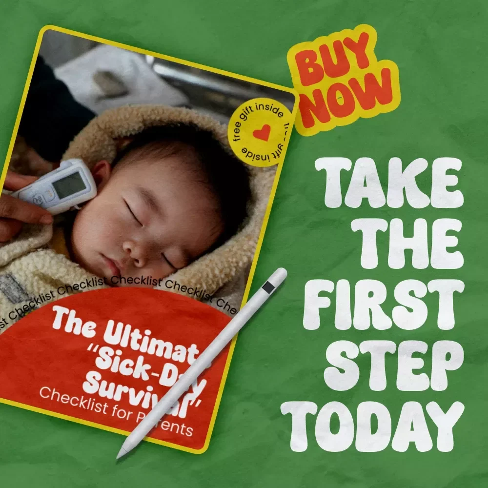 The Ultimate “Sick-Day Survival” Checklist for Parents | How to Care for a Sick Child at Home Printable Guide | Mom Life Emergency Prep Kit