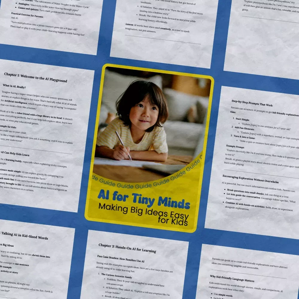 AI for Tiny Minds: Making Big Ideas Easy for Kids – Kid-Friendly Guide to Explain AI Concepts in Simple Language