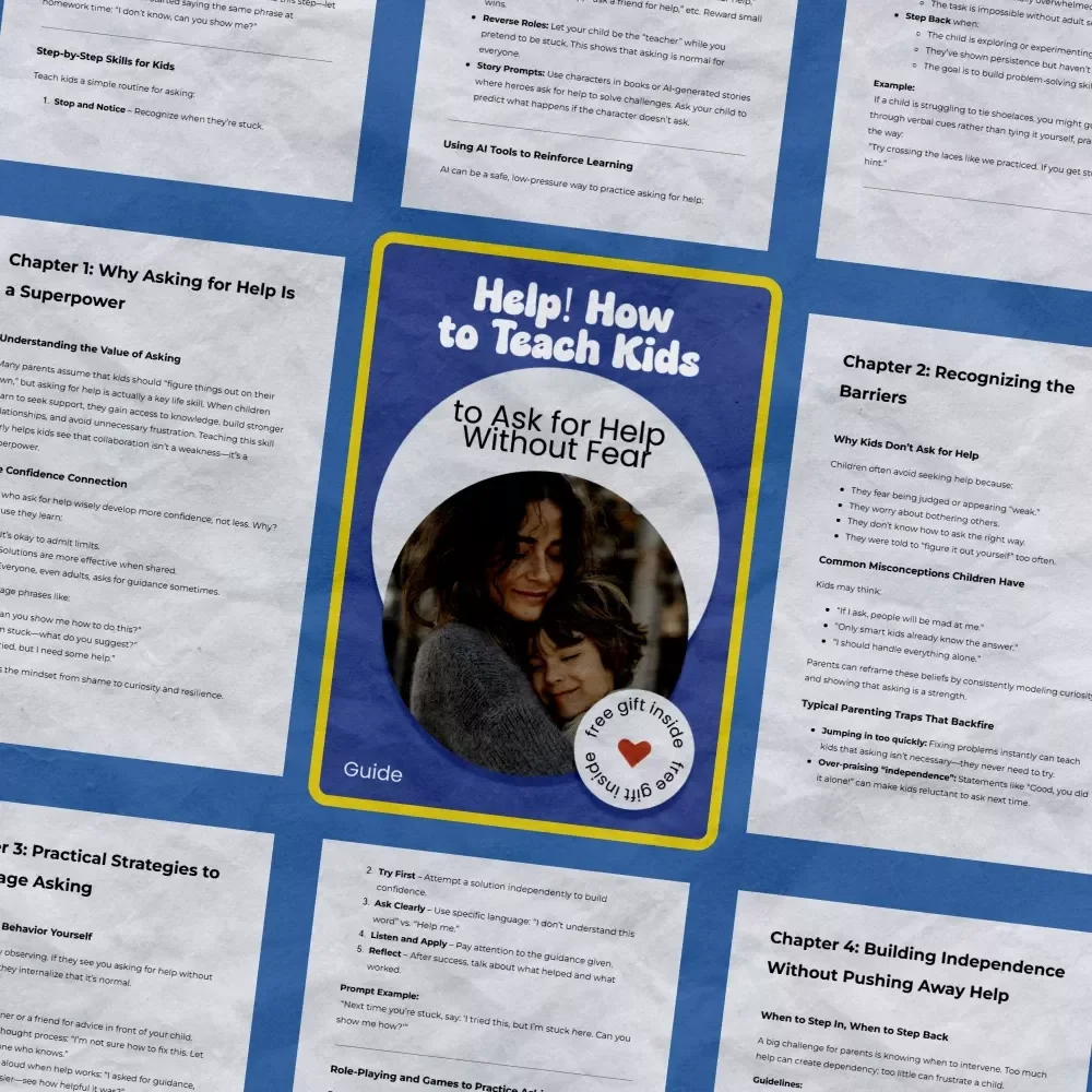Help! How to Teach Kids to Ask for Help Without Fear – A Practical Parent Guide on how to teach kids to ask for help with Confidence-Building Strategies & Real-Life Tools