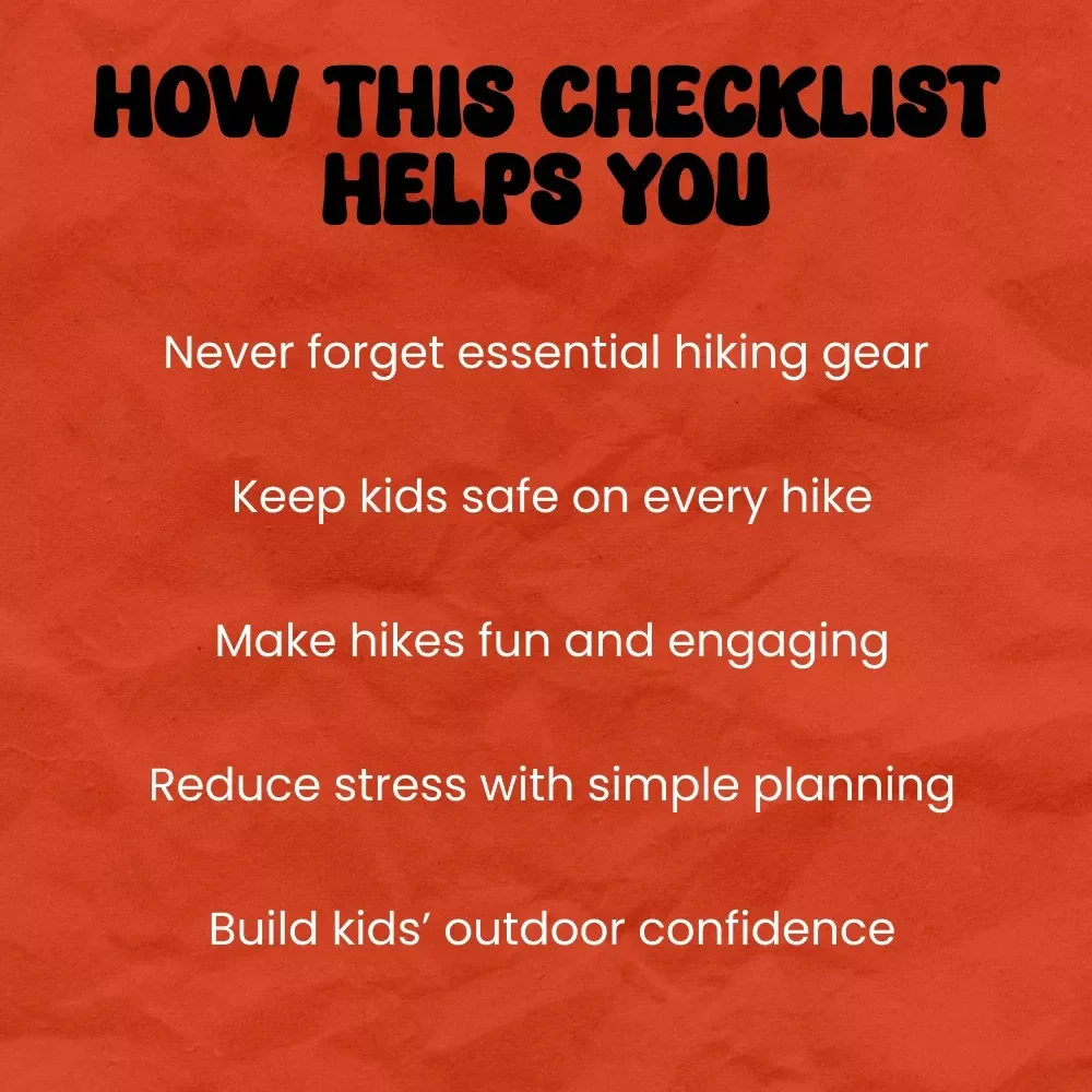 The Ultimate Fun & Safe Hiking Checklist for Kids – Printable Family Hiking Guide, Outdoor Adventure Planner, how to hike with kids Checklist