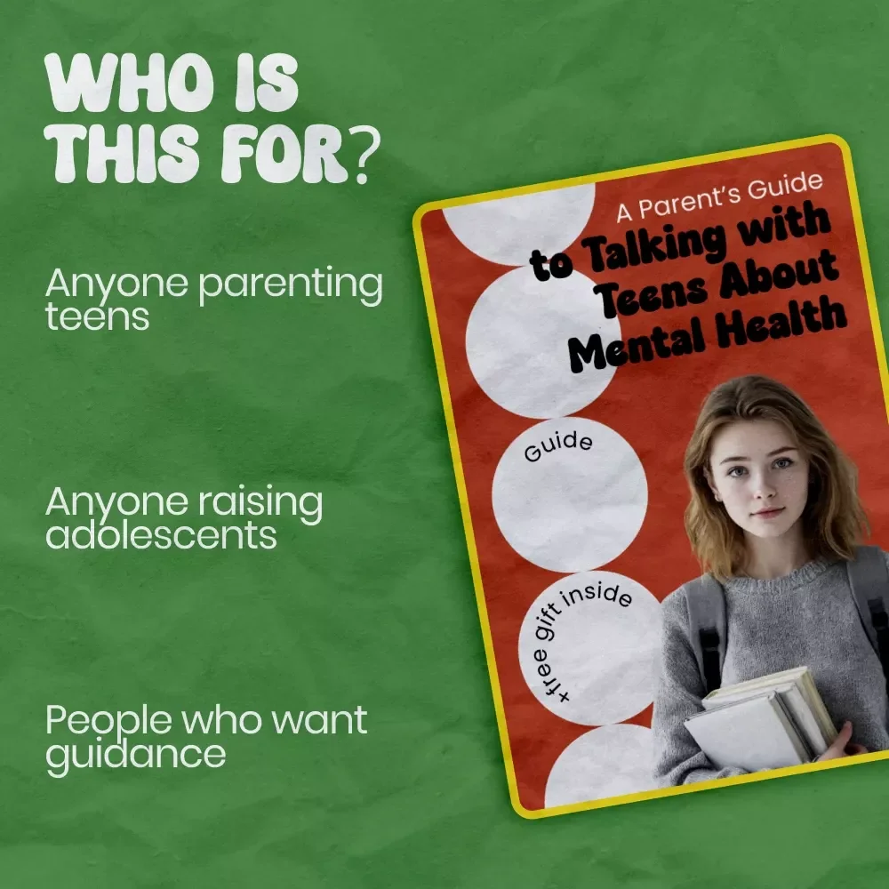 A Parent’s Guide to Talking with Teens About Mental Health | Practical Guide on how to talk to teen about mental health, Communication Tips for Parents, Digital Download eBook