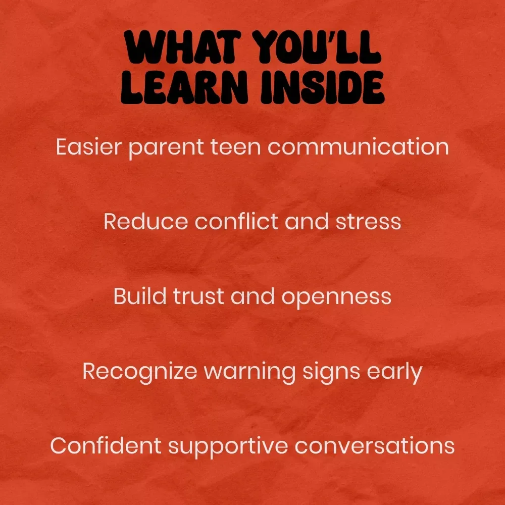 A Parent’s Guide to Talking with Teens About Mental Health | Practical Guide on how to talk to teen about mental health, Communication Tips for Parents, Digital Download eBook