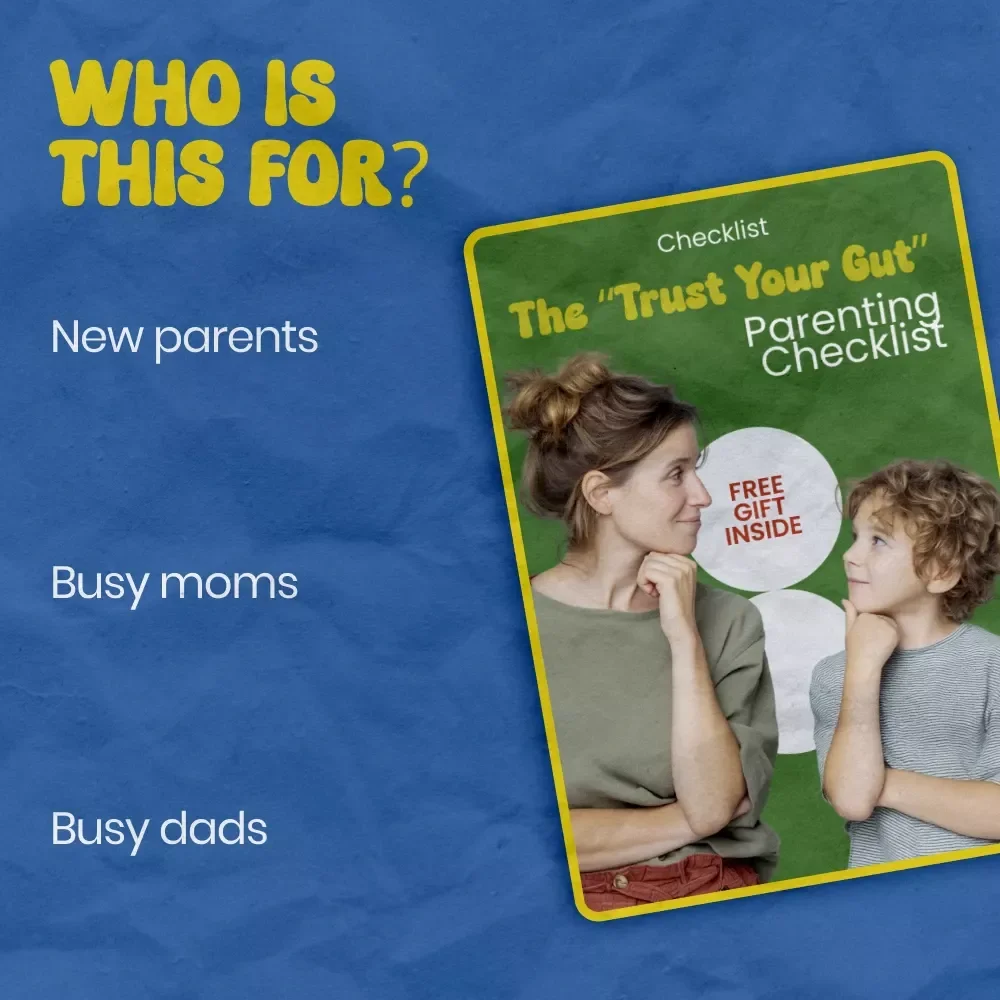 The “Trust Your Gut” Parenting Checklist | How to Do Instinctual Parenting Guide for Calm, Confident Moms & Dads | Printable Digital Download