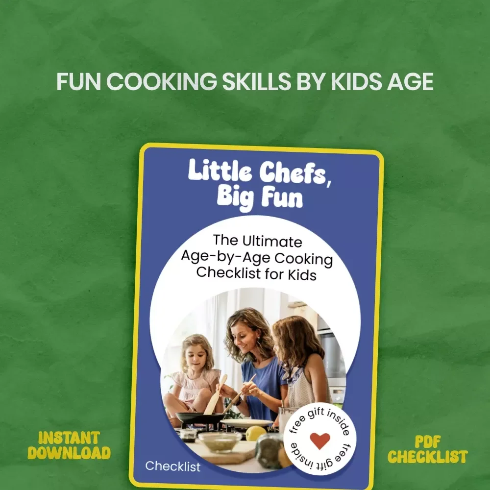 Little Chefs, Big Fun: The Ultimate Age-by-Age Cooking Checklist for Kids – How to Cook with Kids by Age Printable Guide, Family Kitchen Skills Builder, Kids Cooking Checklist PDF
