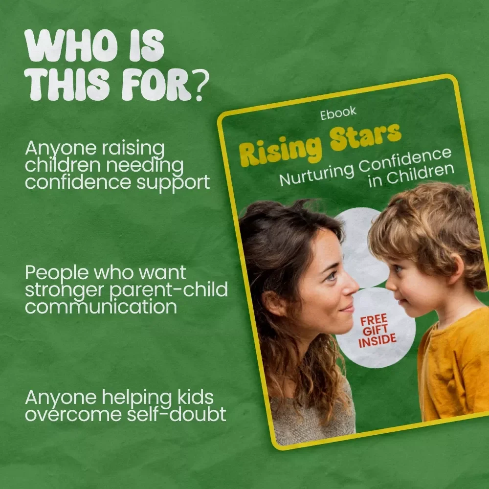 Rising Stars: Nurturing Confidence in Children | how to help a child with low self esteem Parenting Guide eBook | Confidence Building Toolkit for Kids