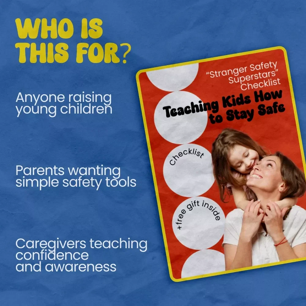 “Stranger Safety Superstars” Checklist: Teaching Kids How to Stay Safe – Fun & Easy Guide on how to teach kids about stranger safety, Printable Safety Checklist for Parents & Teachers