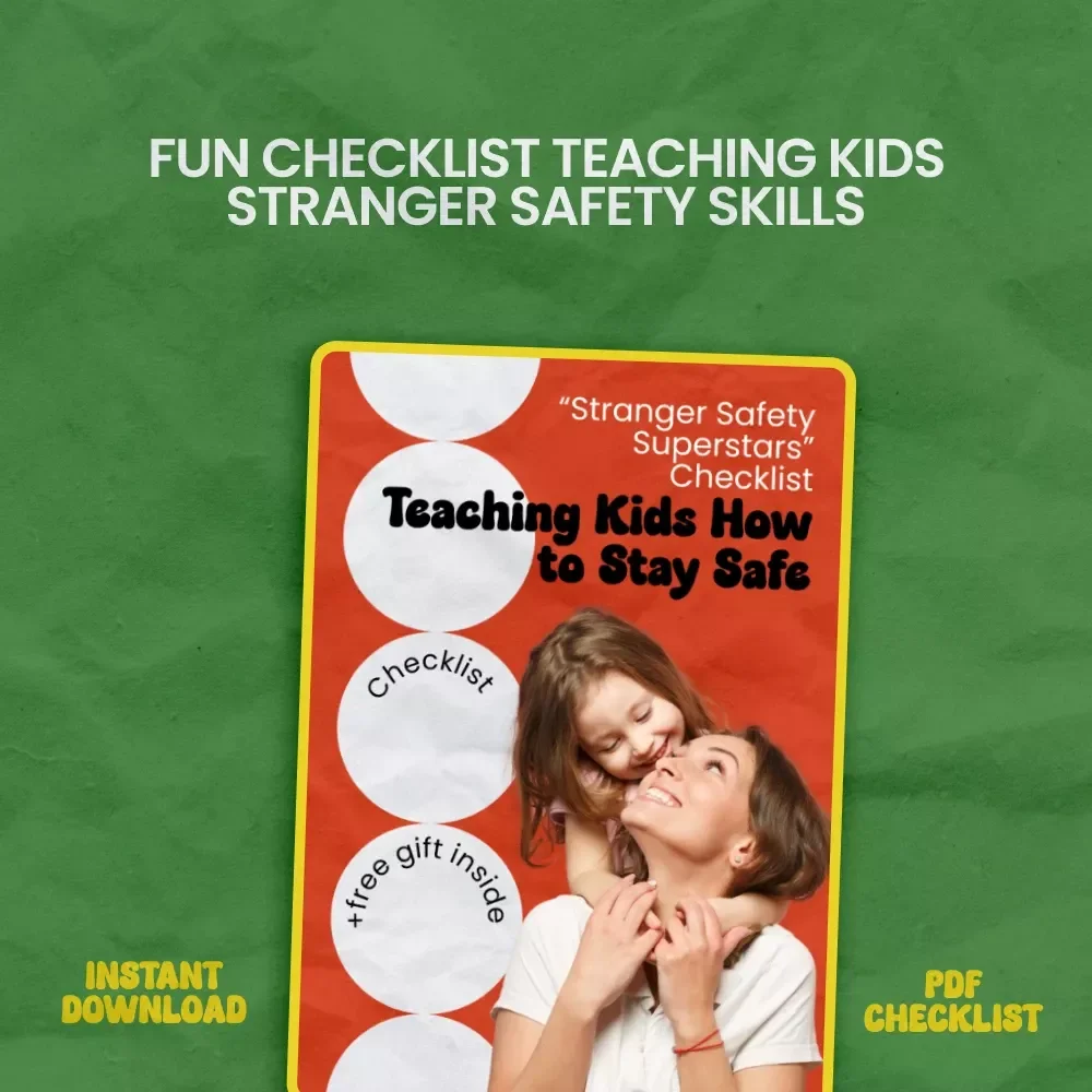 “Stranger Safety Superstars” Checklist: Teaching Kids How to Stay Safe – Fun & Easy Guide on how to teach kids about stranger safety, Printable Safety Checklist for Parents & Teachers