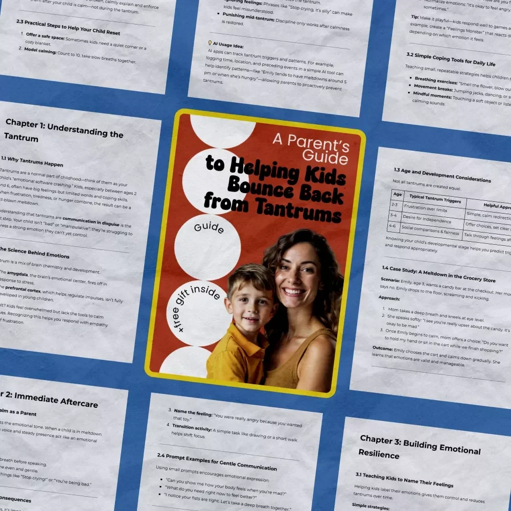 A Parent’s Guide to Helping Kids Bounce Back from Tantrums | How to Help Kids After a Tantrum eBook, Parenting Guide, Emotional Regulation Toolkit for Kids