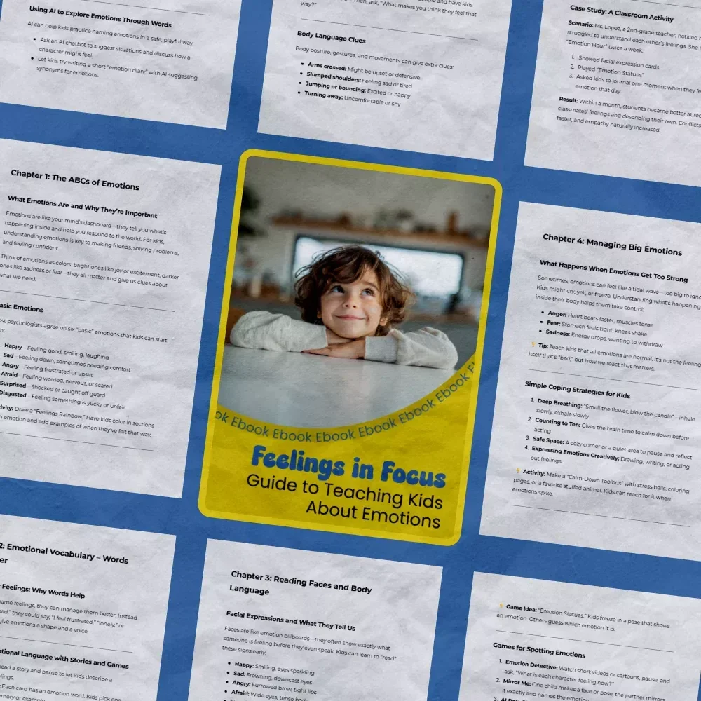 Feelings in Focus: Guide to Teaching Kids About Emotions | How to Teach Kids About Emotions eBook, Emotional Learning Activities for Kids, Parenting & Classroom Resource