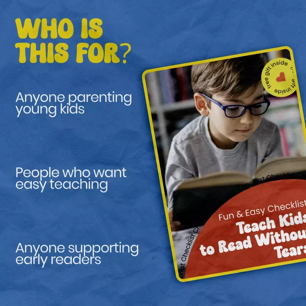 Fun & Easy Checklist: Teach Kids to Read Without Tears! | How to Teach Kids to Read Step-by-Step Printable Guide for Parents & Homeschool Learning
