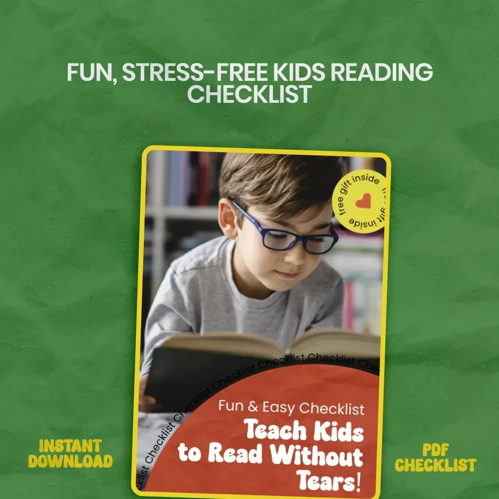 Fun & Easy Checklist: Teach Kids to Read Without Tears! | How to Teach Kids to Read Step-by-Step Printable Guide for Parents & Homeschool Learning