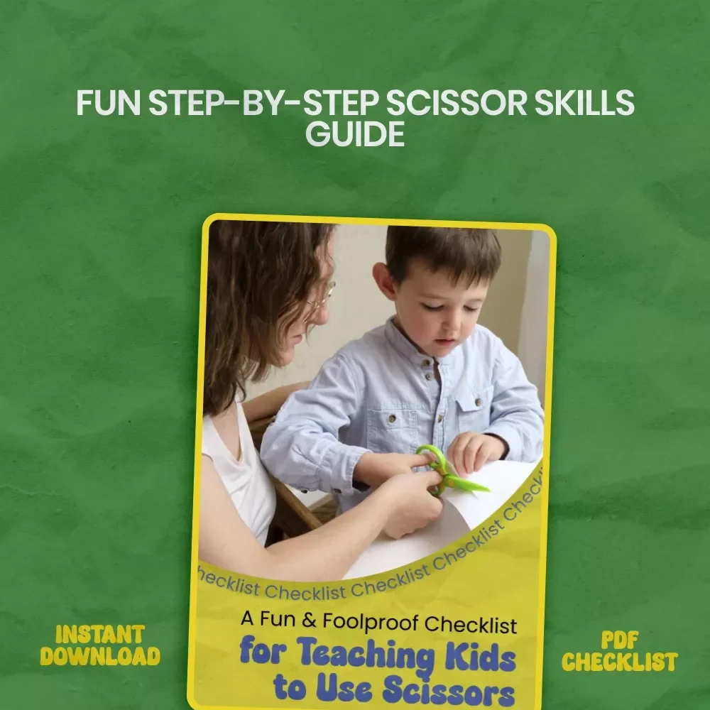 A Fun & Foolproof Checklist for Teaching Kids to Use Scissors | Printable Guide for Parents & Teachers | how to teach kids to use scissors Step-by-Step Activity