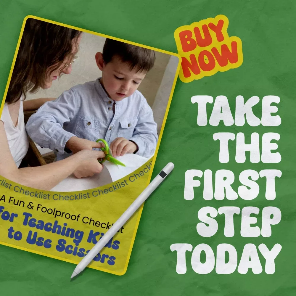 A Fun & Foolproof Checklist for Teaching Kids to Use Scissors | Printable Guide for Parents & Teachers | how to teach kids to use scissors Step-by-Step Activity
