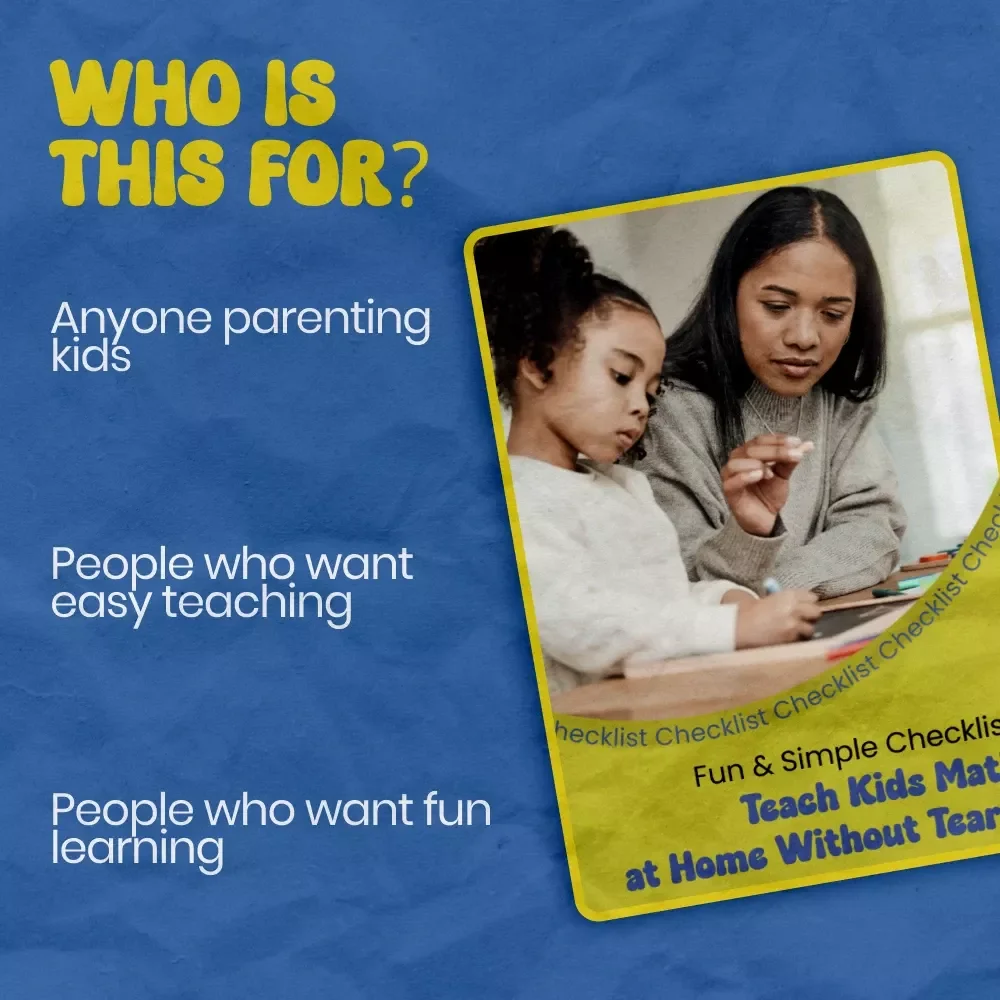 Fun & Simple Checklist: Teach Kids Math at Home Without Tears! | Easy Guide on how to teach kids math at home for Parents & Homeschoolers