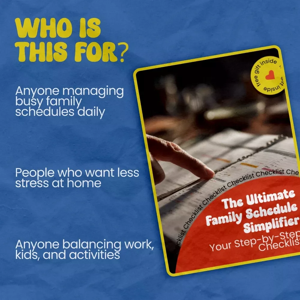 The Ultimate Family Schedule Simplifier: Your Step-by-Step Checklist | How to Simplify Family Schedules Printable Planner for Busy Families