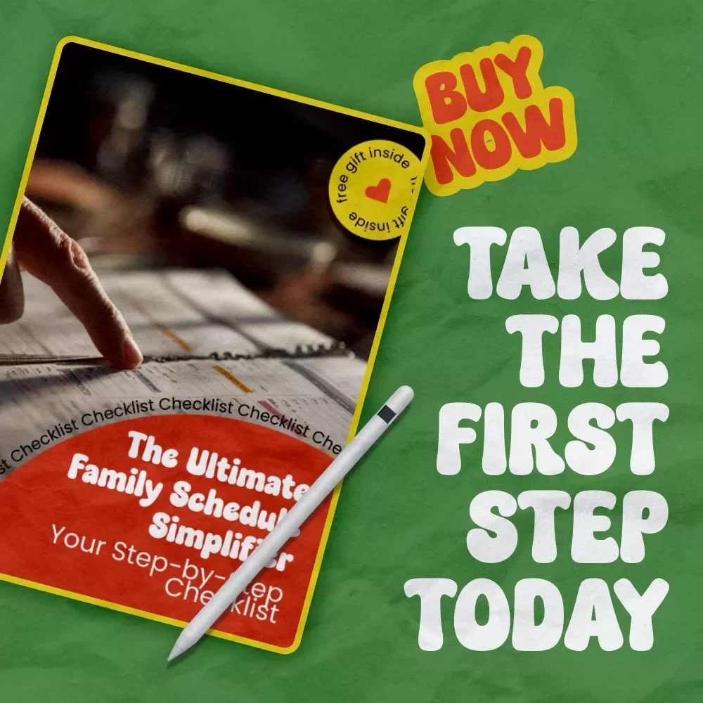 The Ultimate Family Schedule Simplifier: Your Step-by-Step Checklist | How to Simplify Family Schedules Printable Planner for Busy Families