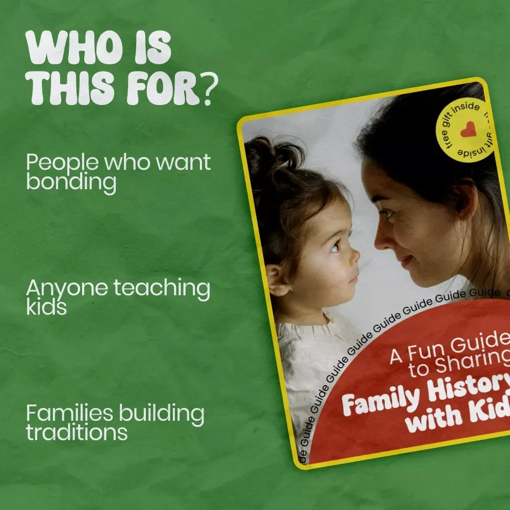 A Fun Guide to Sharing Family History with Kids – How to Teach Kids About Family History, Printable eBook, Family Storytelling Activities, Heritage Learning Guide for Children