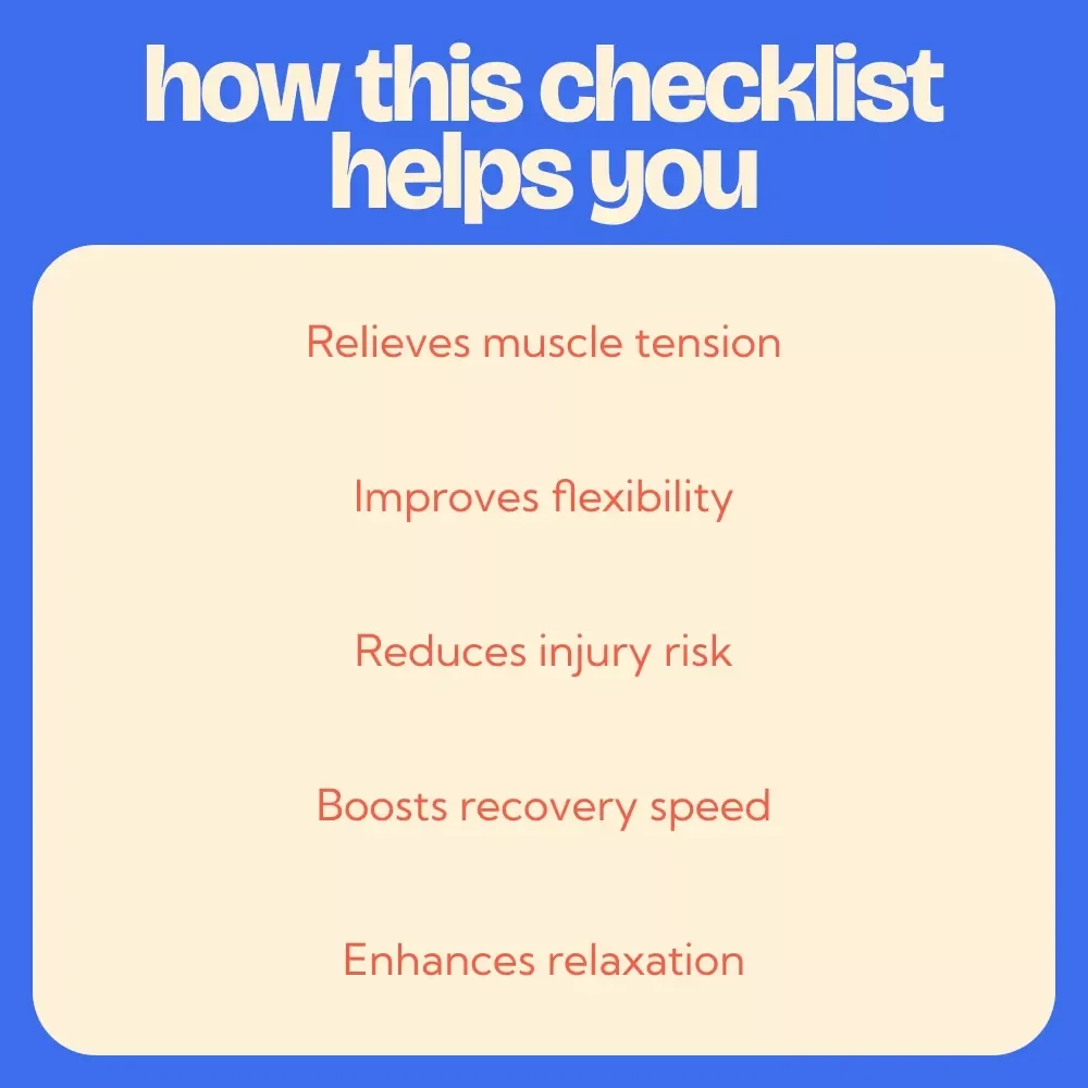 Your Post-Workout Cool Down Checklist: Essential Stretches for Faster Recovery