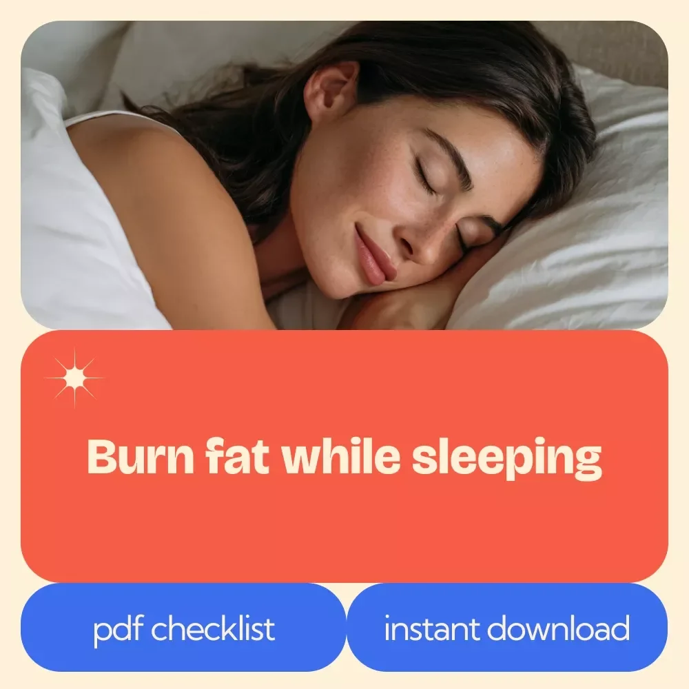 Nighttime Fat-Burning Blueprint – Checklist Guide on how to burn fat while sleeping, Overnight Fat Loss Routine, Sleep-Based Weight Loss Planner, Healthy Night Habits Digital Download