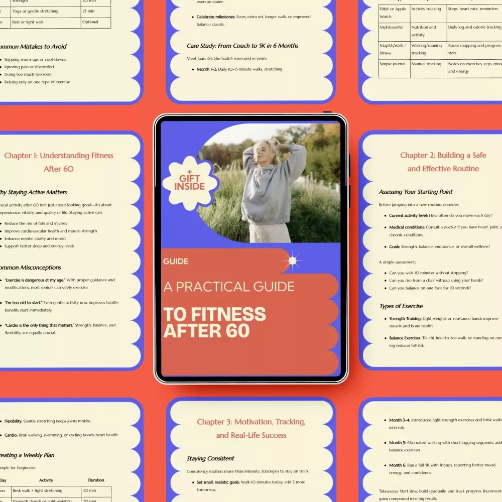 A Practical Guide to Fitness After 60 | Complete Wellness Blueprint for fitness for seniors over 60 | Safe Workouts, AI Tools & Weekly Plans