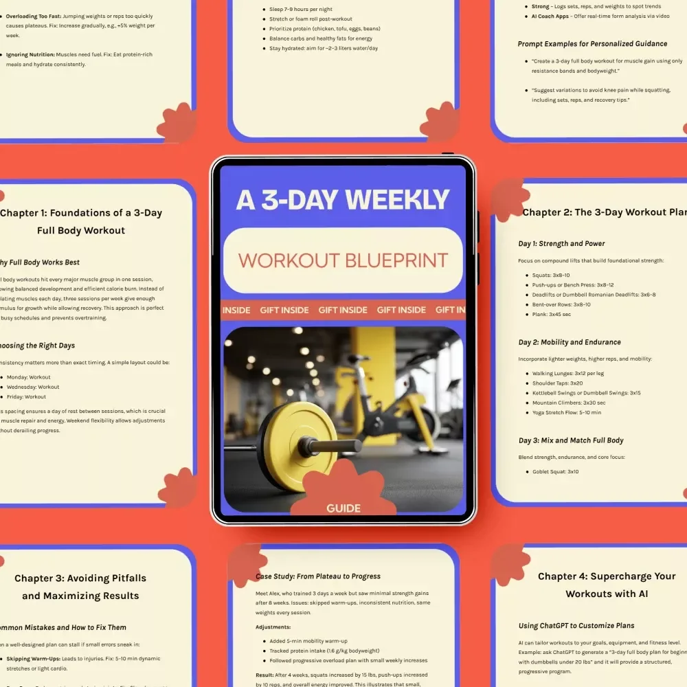 A 3-Day Weekly Workout Blueprint – Full Body Workout 3 Days a Week Guide for Strength, Mobility & Endurance Training Plan