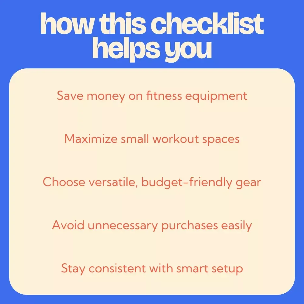 Build Your Home Gym Without Breaking the Bank – Home Gym Setup on a Budget Checklist, Affordable Fitness Equipment Planner, Small Space Workout Guide