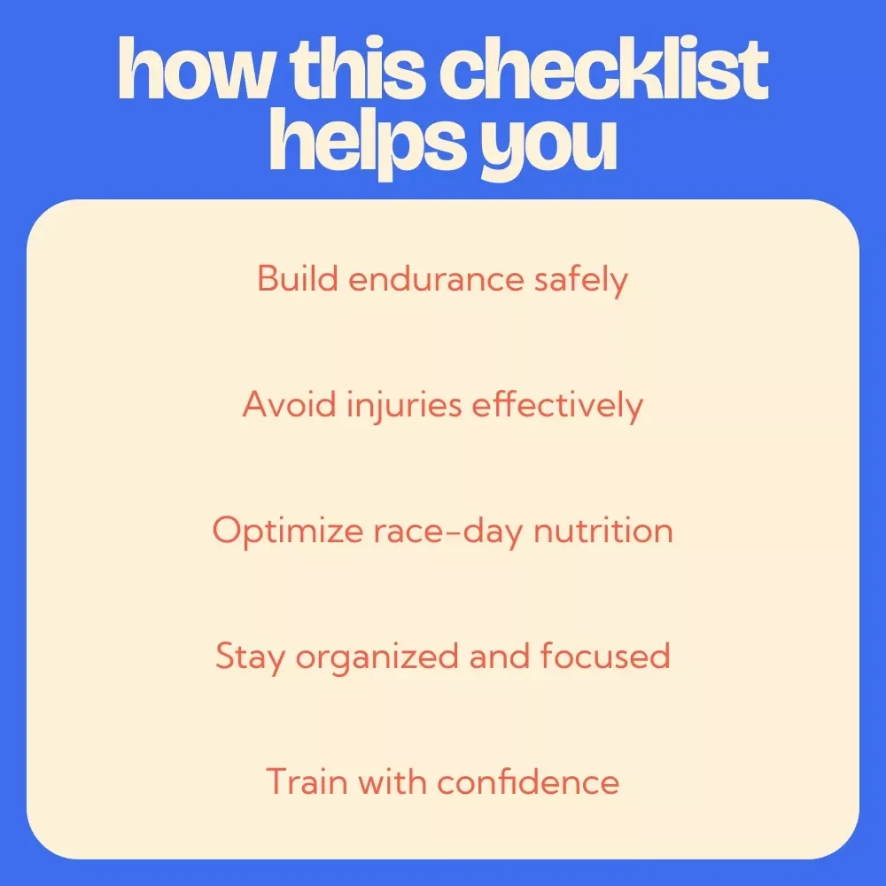 Ultra Marathon Training Survival Checklist | Printable Ultra Marathon Training Tips Guide | Endurance Running Planner PDF | Race Prep Checklist