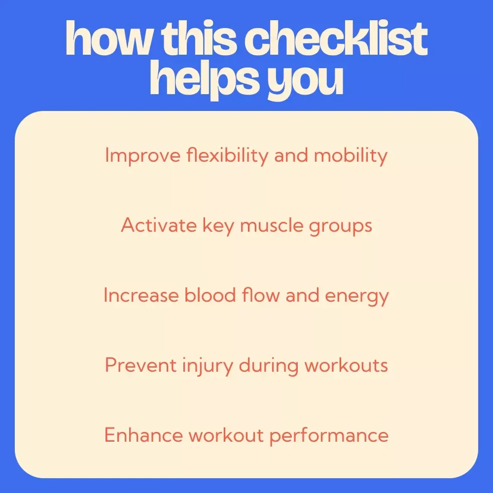 Dynamic Warm-Up Exercises Checklist – Essential Guide for Pre-Workout Mobility