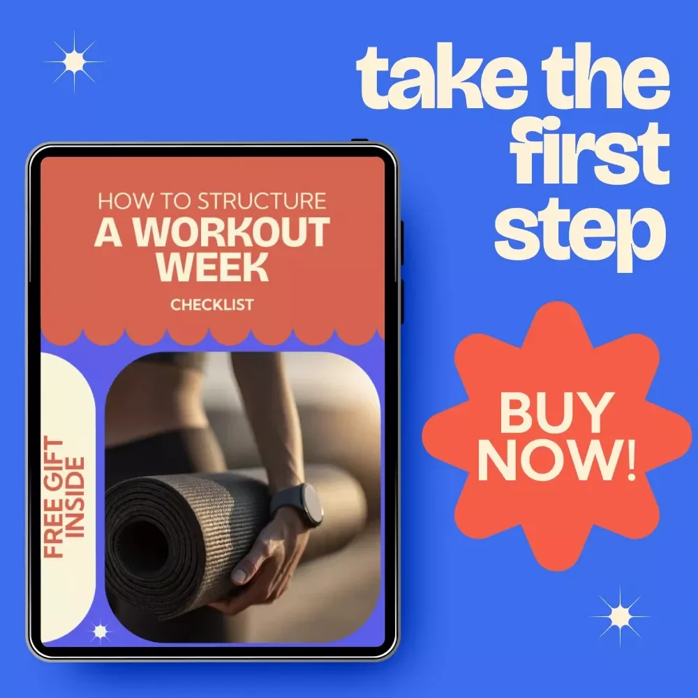 How to Structure a Workout Week Checklist – Simple Fitness Planner, Weekly Training Guide, Beginner to Advanced Routine Builder, Digital Download