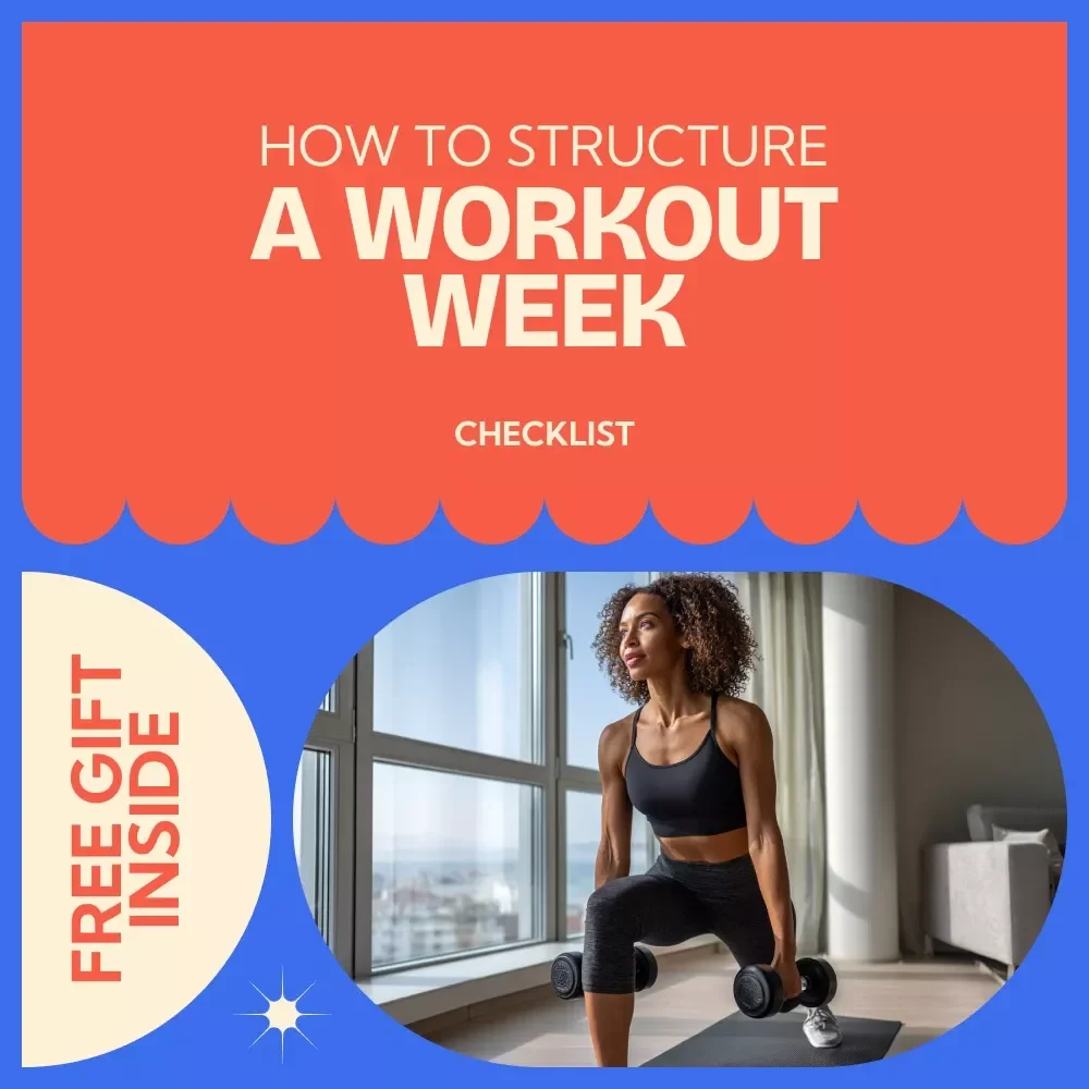 How to Structure a Workout Week Checklist – Simple Fitness Planner, Weekly Training Guide, Beginner to Advanced Routine Builder, Digital Download
