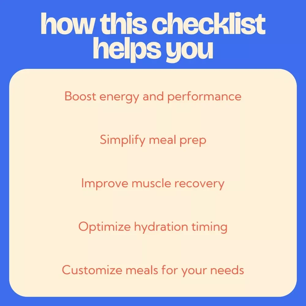 Your Go-To Pre-Workout Meal Checklist: Energize and Fuel Your Workout