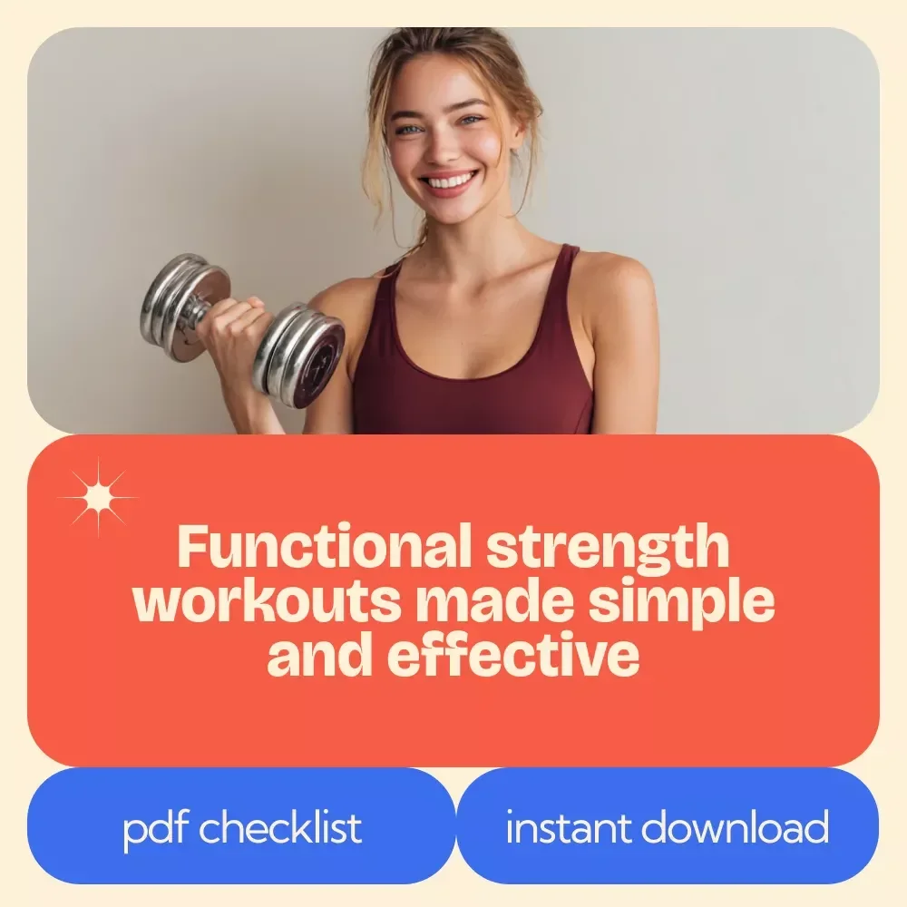 Your Functional Strength Training Checklist – Functional Strength Training Exercises Routine, Full Body Workout Guide, Home & Gym Fitness Planner, Beginner to Advanced Training Checklist