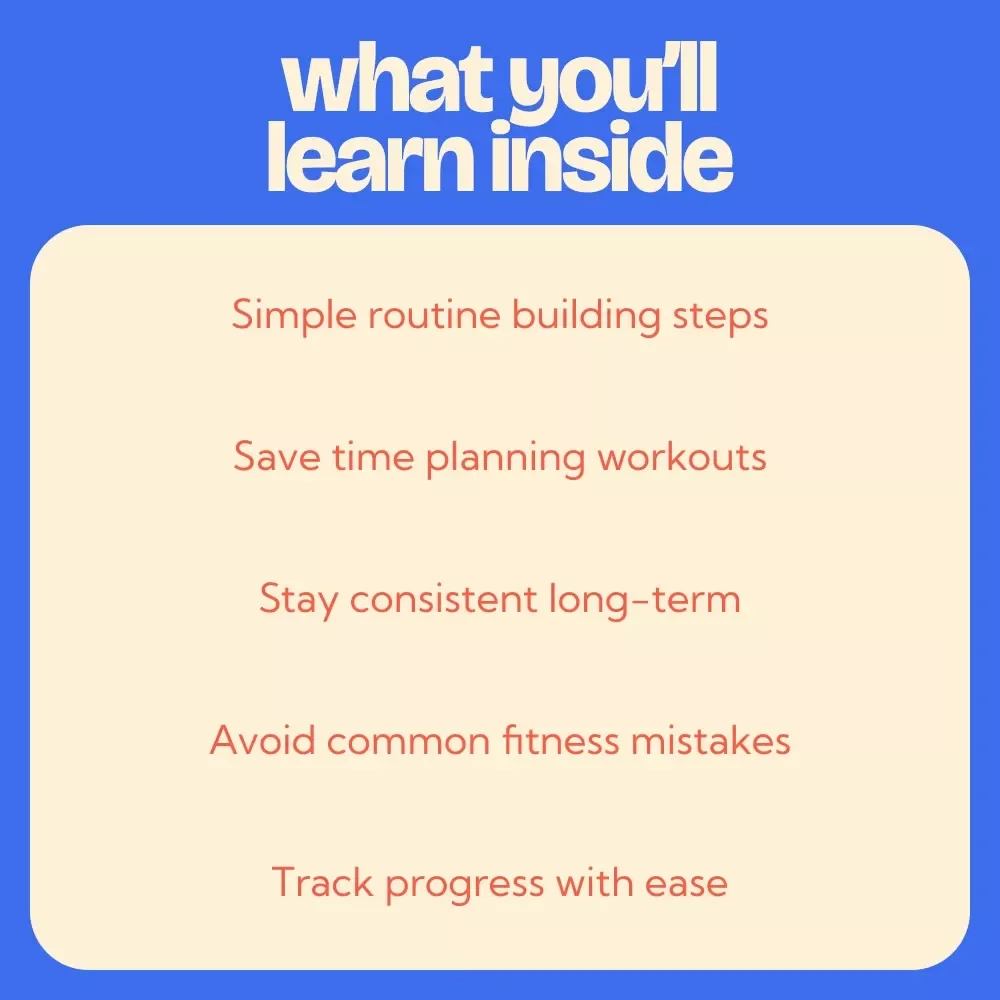 Build a Workout Routine That Actually Fits Your Life | how to build a workout routine eBook Guide for Beginners & Busy Schedules