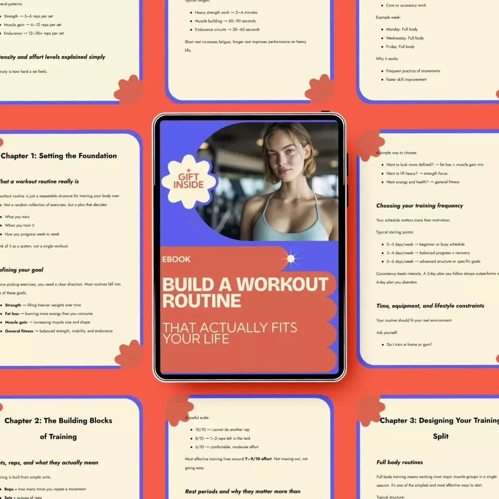 Build a Workout Routine That Actually Fits Your Life | how to build a workout routine eBook Guide for Beginners & Busy Schedules