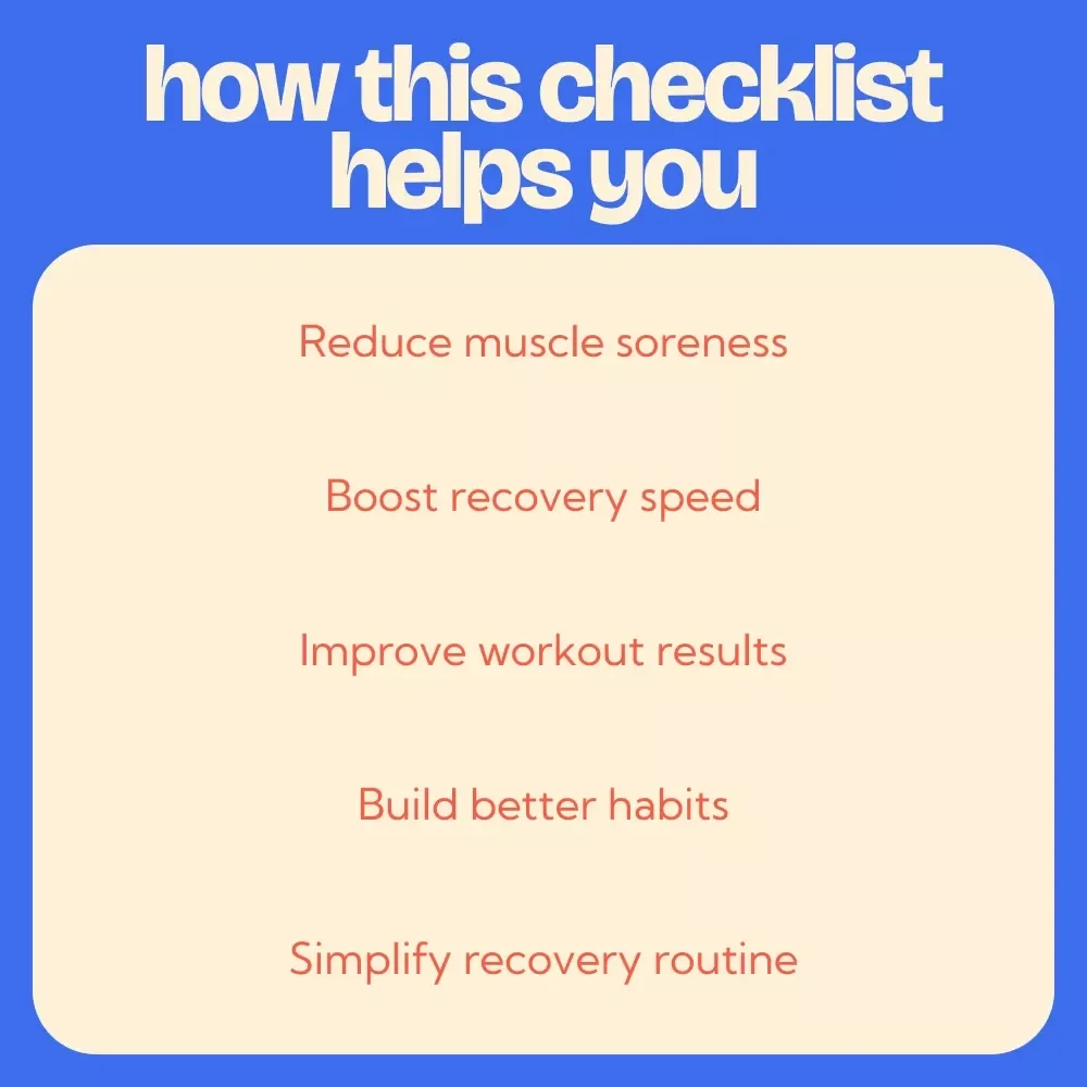 Post-Workout Recovery Checklist | AI Recovery Recommendations Fitness Guide, Muscle Recovery Routine, Workout Cool Down & Nutrition Planner Digital Download