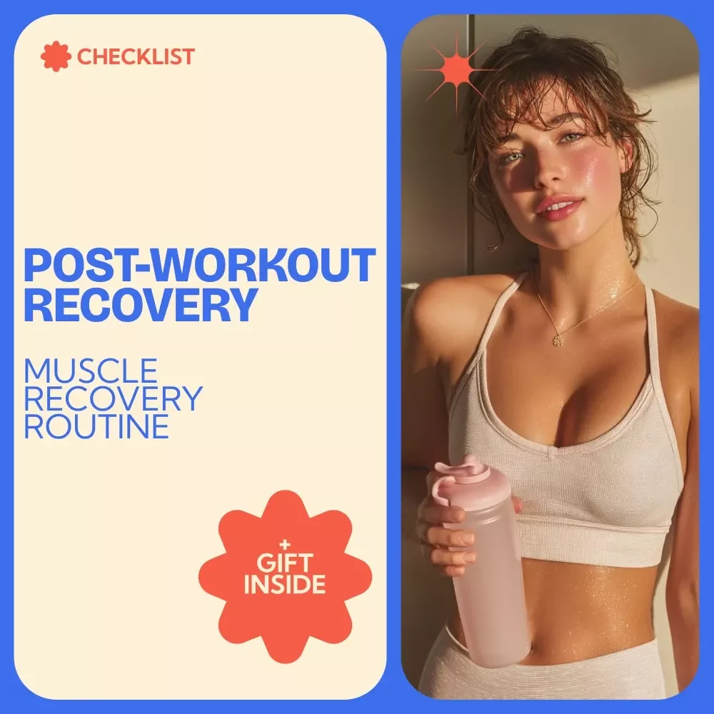 Post-Workout Recovery Checklist | AI Recovery Recommendations Fitness Guide, Muscle Recovery Routine, Workout Cool Down & Nutrition Planner Digital Download
