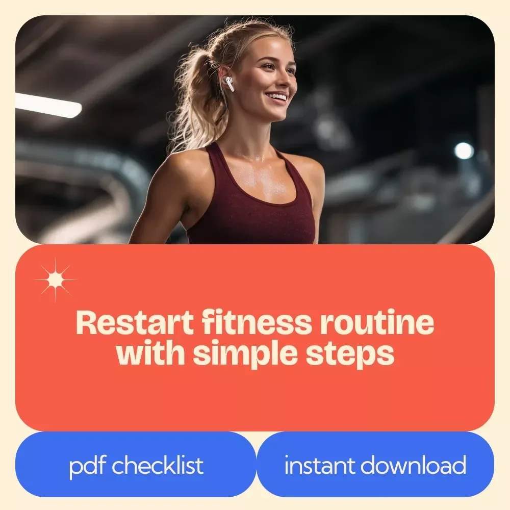 Jumpstart Your Fitness Comeback – Printable Checklist Guide | How to Get Back Into Fitness Routine, Workout Planner & Habit Builder