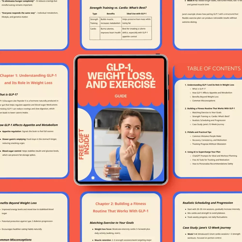 GLP-1, Weight Loss, and Exercise Guide | GLP 1 Weight Loss and Exercise Digital Download, Fitness Plan eBook, Metabolism & Workout Strategy Guide