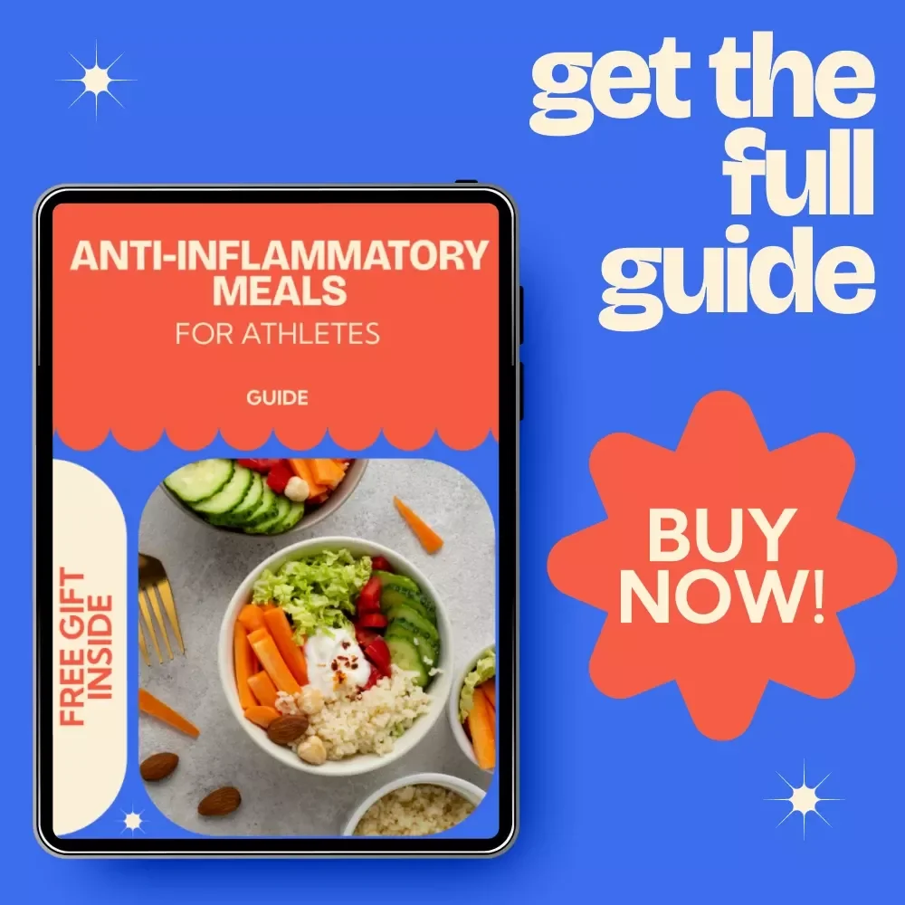 Anti-Inflammatory Meals for Athletes Guide | Anti Inflammatory Diet for Athletes eBook, Performance Nutrition Plan, Recovery Meal Strategy Download
