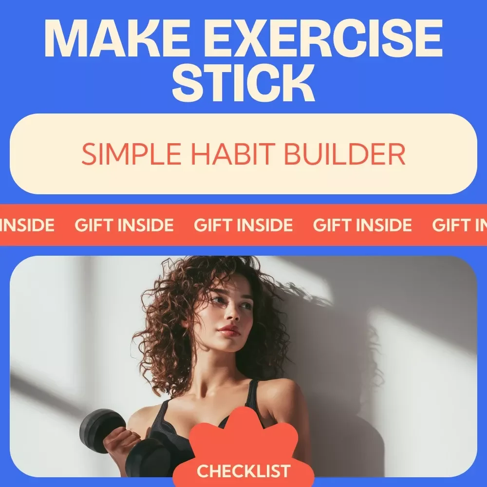 A Checklist to Make Exercise Stick – Simple Habit Builder Guide | how to make exercise a habit Daily Routine Planner