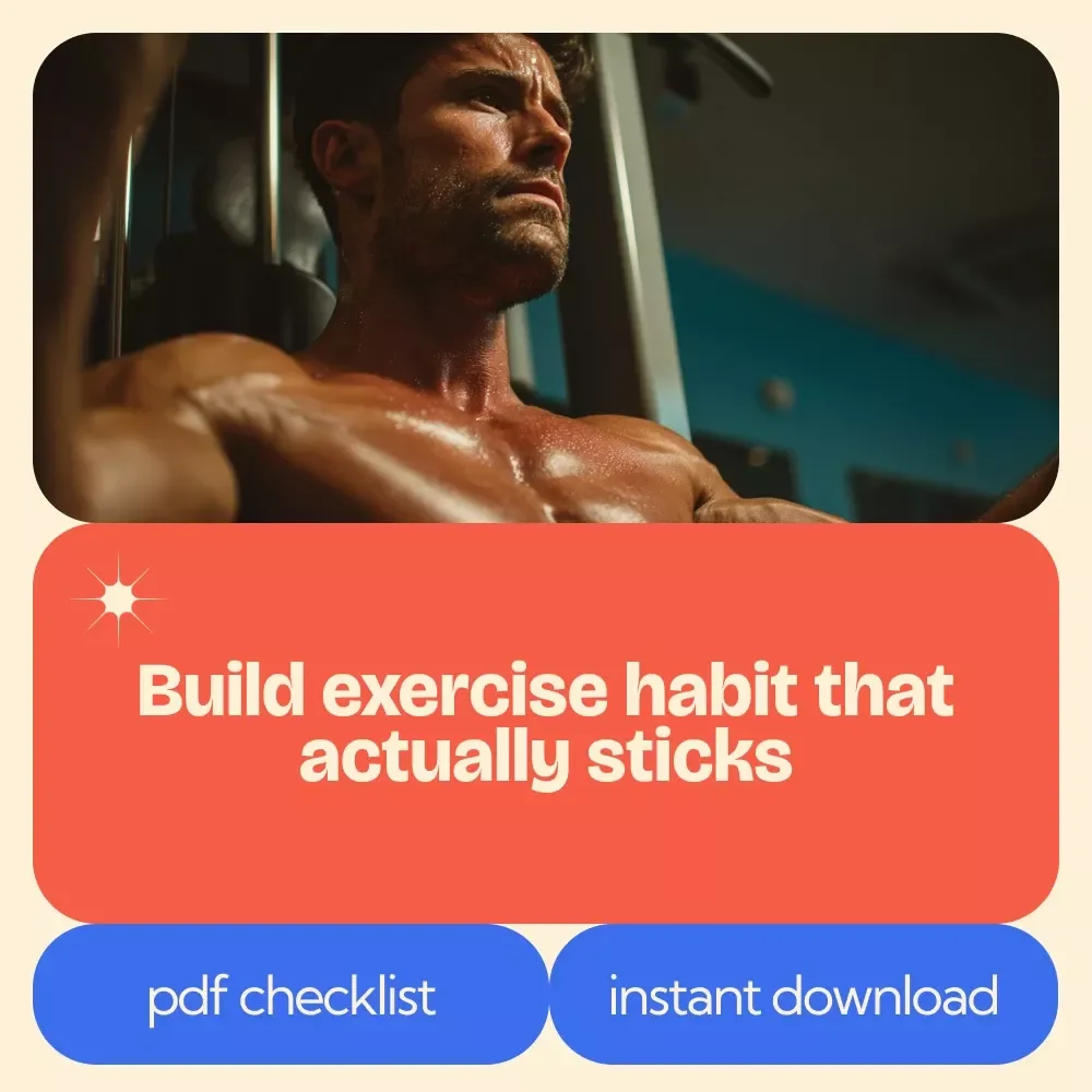 A Checklist to Make Exercise Stick – Simple Habit Builder Guide | how to make exercise a habit Daily Routine Planner