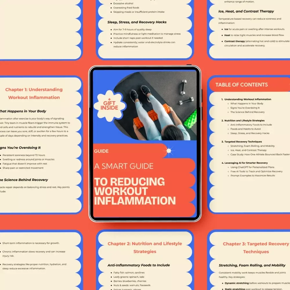 A Smart Guide to Reducing Workout Inflammation – Your Complete Solution for How to Reduce Workout Inflammation, Faster Recovery & Smarter Fitness Results (Digital Download)