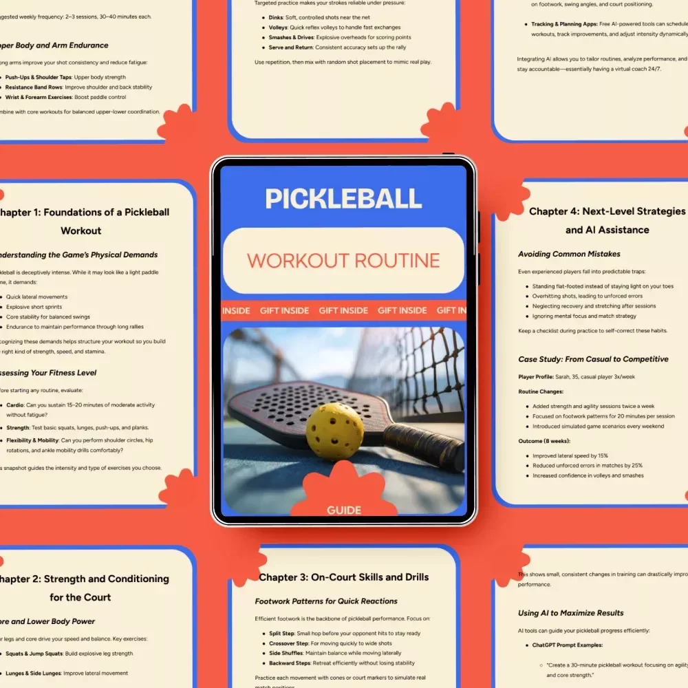 Pickleball Workout Routine Guide – Complete Pickleball Workout Routine for Strength, Agility & On-Court Performance Training Plan