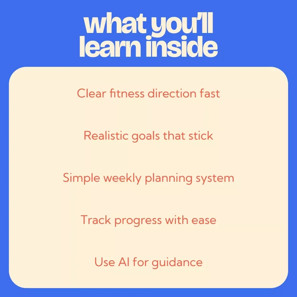 A Guide to Fitness Goal Setting – Ultimate fitness goals setting guide for Beginners & Busy Lifestyles, Digital Download Planner & Strategy Workbook